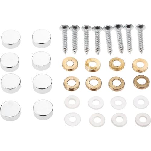 DRELD 8pcs Decorative Table Mirror Screw Cap Nails Advertising Mirror Nail Silver 12mm Fasteners & Hooks Furniture Hardware