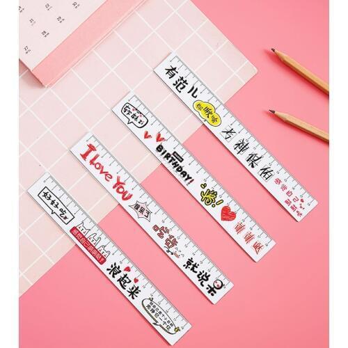 Flexible Magnetic Cute Ruler Soft 18cm Kawaii School accessories Drawing Cartoon Ruler 5 PCS/Lot