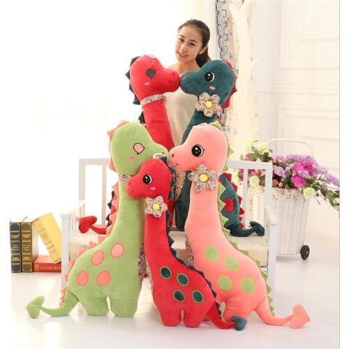 80-100CM Colorful Dinosaur Doll Cartoon Plush Animal Dinosaur Plush Toy Doll Plush Pillow Sofa Cushion Childrens Birthday Gift