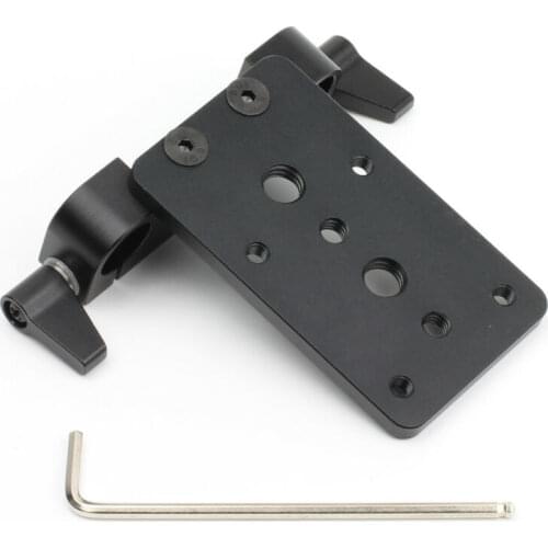 Tripod Mount Quick Release Cheese Plate BasePlate fr 15mm Rod Clamp Support DSLR Rig Film Camera Electronic Motor Follow Focus