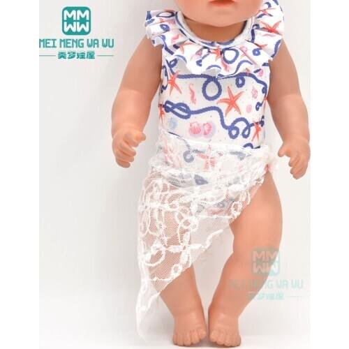Doll clothes for 43cm baby doll Accessories and american doll fashion Bikini swimsuit