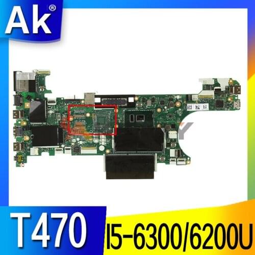 For Thinkpad T470 Laptop Motherboard CPU:I5-6200/I5-6300U UAM NM-A931 DDR4 100% Test Ok