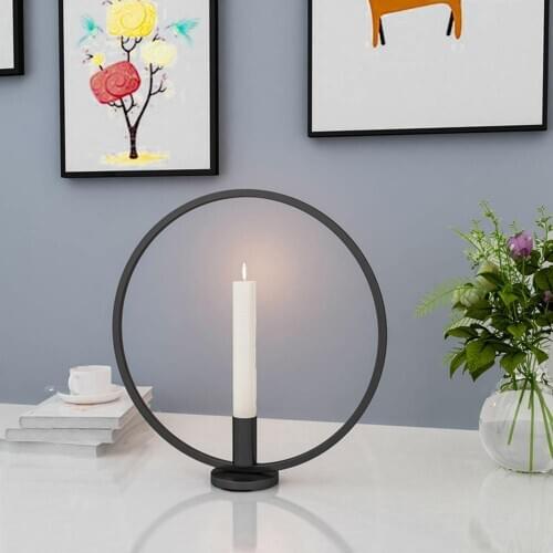 Nordic Style Metal Candlestick Wall Mounted Candle Holder Round Tea Light Home Decor Candlelight dinner Decoration