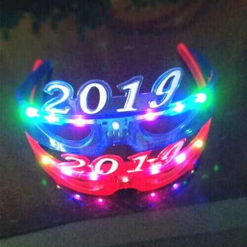 1PC Flashing Led Glasses Luminous Light Up Gift Glowing Headband New Years Eve Party Supplies 2019 Christmas Navidad Prop