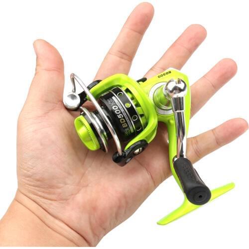 Mini spinning fishing reel 500 type 5+1BB portable rock fishing wheel ice fishing reel