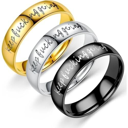 New products keep fucking going inspirational titanium steel couple ring stainless steel ring