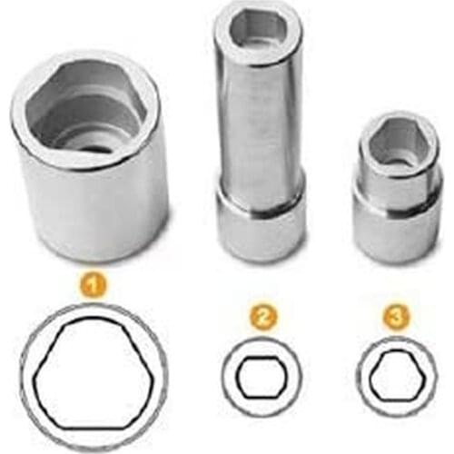 Compatible For 3PC 1/2 Triangular Multi-Toothed Socket And Tool Nuts For Bosch Fuse Board Injection Pump Diesel