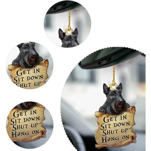 Dog Decoration Pendants Car Auto Hanging Ornament Creative Cute Car Interior Accessories Decoration Get In Sit Down Drop Decor