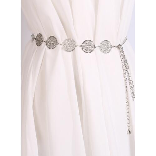 105cm Dress Belt Creative Fashion Circles Skinny Waist Belt Waist Belt Chain for Women Waist Chain Round Chain