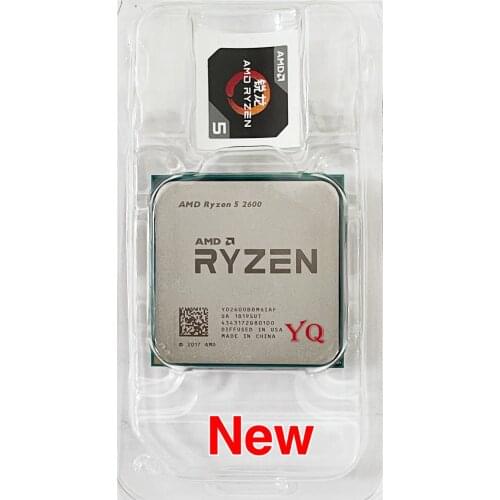 AMD Ryzen 5 2600 R5 2600 3.4 GHz Six-Core Twelve-Thread CPU Processor YD2600BBM6IAF Socket AM4 new without fan