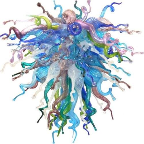 Multi Colored Handmade Blown Glass Chandeliers Living Room Dining Room LED Chandelier Lighting Air Shipping