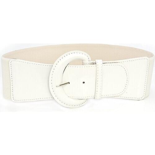 Women Luxury Waist Belts For Dress Solid Black Red White Wide High Quality Waistband Pu Patent Leather Elastic Band Waist Belt