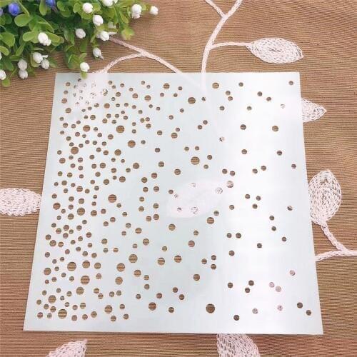 Spot circle scrapbook stencils spray plastic mold shield DIY cake hollow Embellishment printing lace ruler valentine