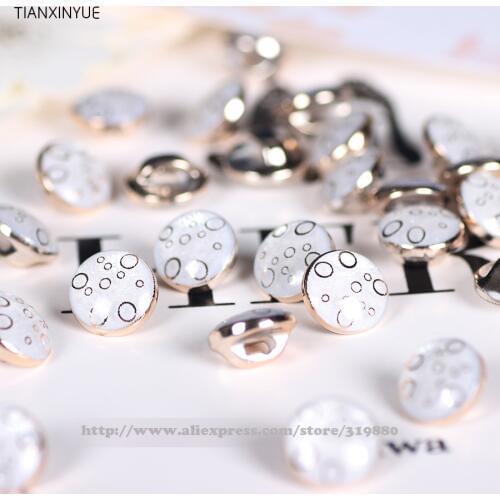 50 Pcs crystal Rhinestone Round Acryl Resin Beige Sewing Shank Buttons Combined Button Craft Decor,DIY Clothing Accessories