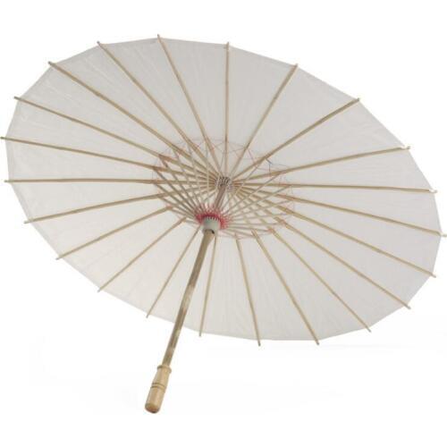Wedding Bride Parasols White Paper Umbrella Wooden Handle Chinese Craft Umbrella LX6333