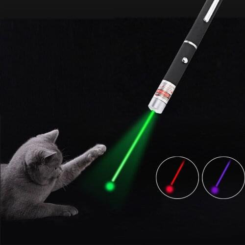 5MW LED Laser Pet Cat Toy Green Purple Red Dot Light Sight 530Nm 405Nm 650Nm Interactive Pen Pointer