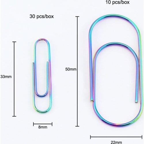 Fresh Ideas Glimmer Large rainbow Steel Multi-Colored/Iridescent H0240 Paper Clip