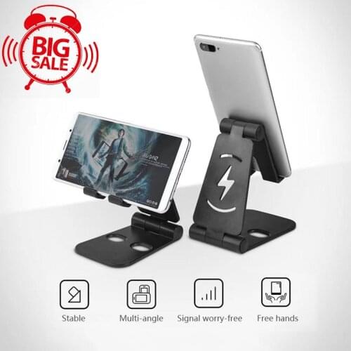 Portable Mini Mobile Phone Holder Foldable Desk Stand Holder 4 Degrees Adjustable Universal for iPhone Andorid Phone