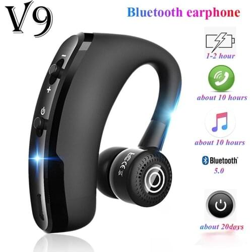 V9 earphones Bluetooth headphones Handsfree wireless headset Business headset Drive Call Sports earphones for iphone Samsung