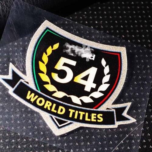 Car Styling Vinyl Bumper Sticker Auto Window Motorcycle Bike Decal for Itlay 54th Anniversary World Titles