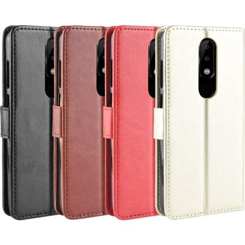 For Nokia 5.1 Plus Case Vintage Business Leather Cover Anti-lost Capa Full Card Slot Stand Holder Coque for Nokia 5.1 Plus Para