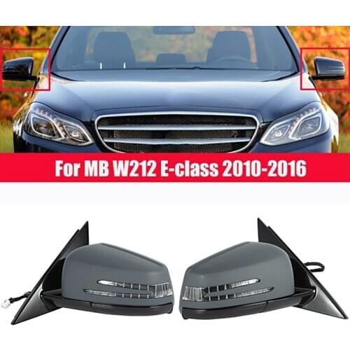 For 2010-2016 Mercedes Benz W212 E-Calss Side Door Power Rear View Mirror embly -Primer Paintable
