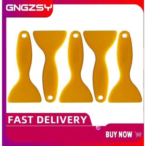 5pcs/lot Vehicle Wraps Tool Car Vinyl Wrapping Vinyl Film Scraper Squeegee Yellow Long Handle Car-styling Hand tools Wiper 5B05