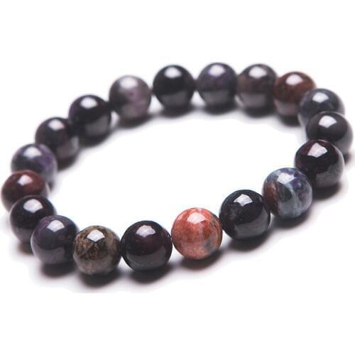 11mm South African Genuine Natural Sugilite Stone Bracelets For Women Lady Charm Stretch Bracelet Free Shipping