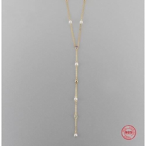 2020 Fashion Charm Pure 925 Silver Original 1:1 Copy, Charming Charming Shiny Tassel Wild Necklace Female Luxury Jewelry Gifts