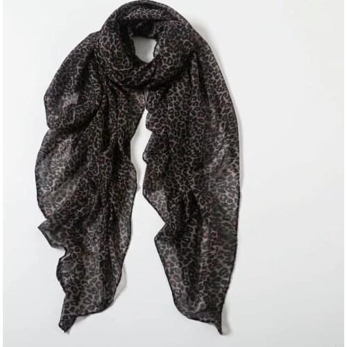 2021 Fashion Newest Leopard Printed Pattern Cotton Scarf Shawls Wraps Hijabs 10pcs/lot