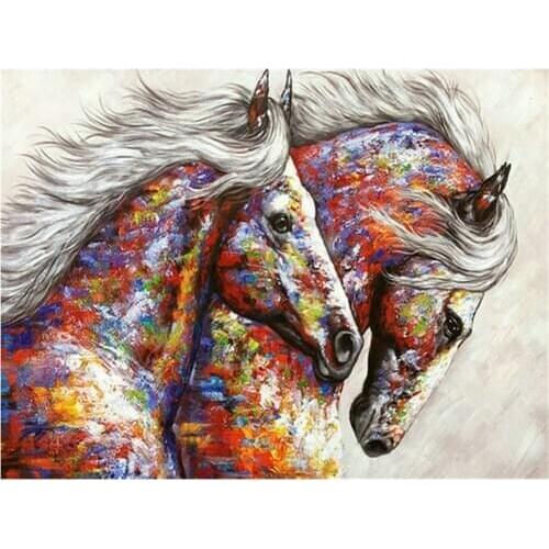 5d diy diamond painting horse pattern sticker full square round drill owl animal hobby decoration diamond mosaic wall paint