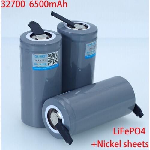 3.2V 32700 6500mAh LiFePO4 Battery 35A Continuous Discharge Maximum 55A High power battery+Nickel sheets