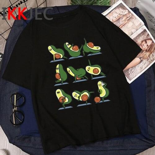 Avocado Kawaii Funny Cartoon Tshirt Women Cute Anime Vegan T-shirt Graphic Oversized Ladies T Shirt Summer Top Tees Shirt Female