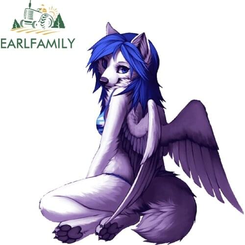 EARLFAMILY 13cm x 11.9cm for Furry Laptop Car Stickers Car Refrigerators Decal Motorcycle Waterproof Sunscreen Camper Decor