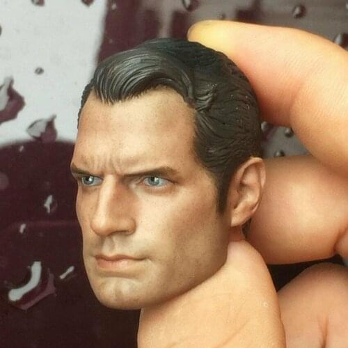 In Stock 1/6 Scale Head Model Henry Cavill Head Sculpt Carving Model for 12'' Male Figure Body Model