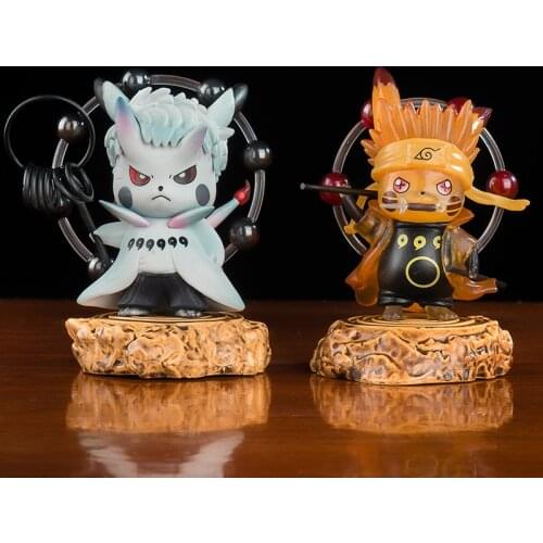 Bandai Naruto GK Pikachu COS Rikudo Sennin Naruto Uchiha Obito Madara Hand Office Aberdeen Figure Model Toys