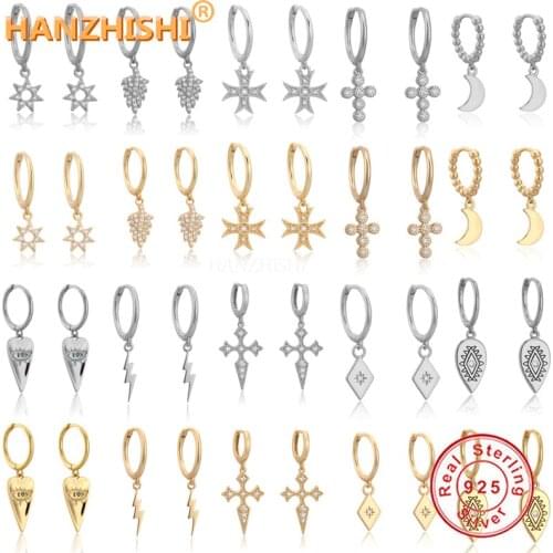 Женские серебрянные серьги HANZHISHI China At AliExpress