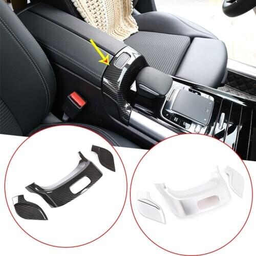 Car Interior Center Armrest Box Switch Button Frame Cover Trim ABS For Mercedes Benz B GLB Class W247 X247 2019-2020 Accessories
