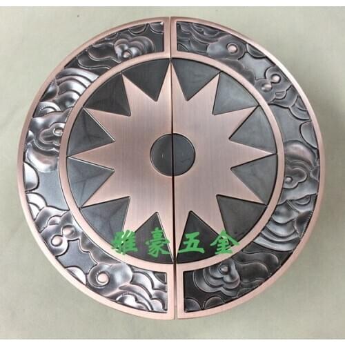 Chinese antique wooden door handle frameless glass door handle door handle door handle carved semicircular plate