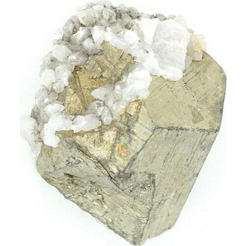 Beautifully natural crystalline chunk of pyrite ore mineral specimens perfect crystal face bright ornaments favorites kys17