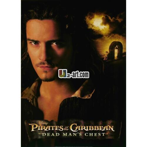 Beautful painting Canvas prints Propaganda poster picture of movie pirates of the caribbean will turner HR0050A Free shipping