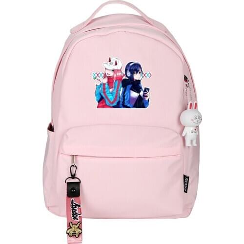 DARLING in the FRANXX ZERO TWO Kawaii Women Backpack Small Bookbag Nylon School Bags Travel Bagpack Anime Shoulder Mochila