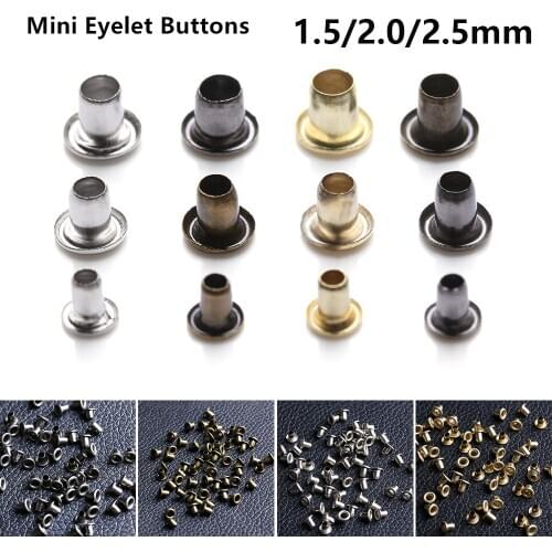 100Pcs Mini Eyelet Buttons Metal Buckle Snap Buttons for DIY Doll Belt Buckles Handmade Bag Shoes Clothing Sewing Accessories