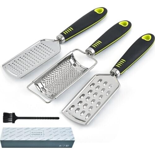 Multipurpose Stainless Steel Grater Lemon Ginger Garlic Shredder Slicer Vegetable Fruit Cheese Graters Kicthen Gadget Set