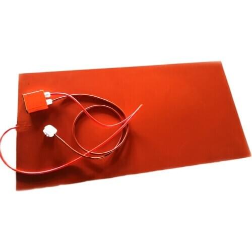 230V 1750W 500*1000*1.5mm Silicone Rubber Heater for machine digital thermostat on wire 3000mm lead wire