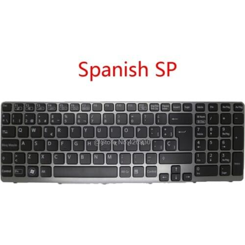 Laptop Backlit UK SW TR NE IT SP GK Keyboard For SONY For VAIO SVE15 Swiss Turkey Nordic Italy Spanish Greek United Kingdom new