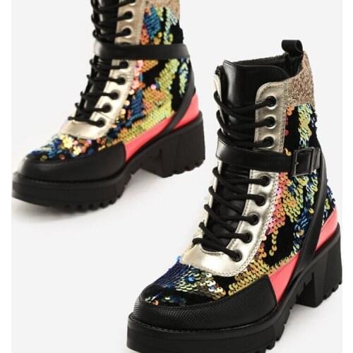 New womens boots for autumn/winter 2020 Europe and United States thick-bottomed muffin ultra-high heel Martin boots women shoes