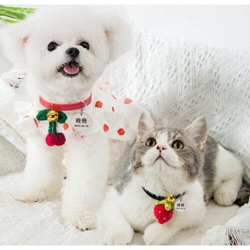 Dog collar small dog neck set dog brand cat collar ring dog neck ring puppy necklace cute jewelry