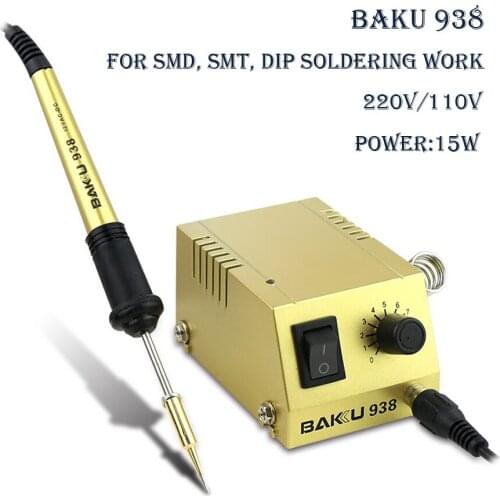 BAKU Soldering Station BK-938 Mini Solder 220V / 110V Fast Heating Soldering Iron For Repair Phone SMD SMT DIP Soldering Work