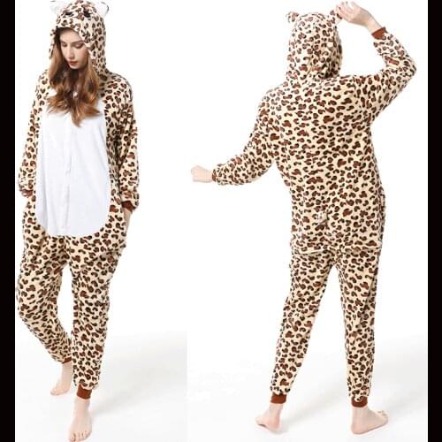 Boys Girls Leopard Bear Penguin Animal Pajamas Cartoon Onesies Kids Pijama Winter Children Pyjamas Sleepwear Nightwear Homewear